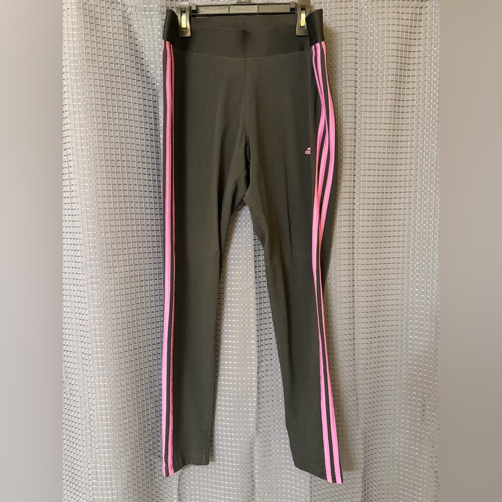 Adidas Black Joggers with Purple Accents